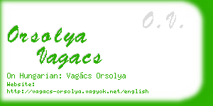 orsolya vagacs business card