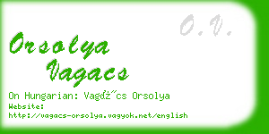 orsolya vagacs business card